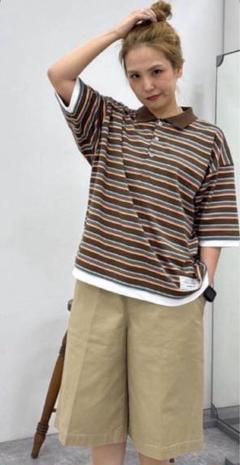 【新品タグ付き】 WILLIAM B.ELIOTTマルチボーダー襟プルオーバー
