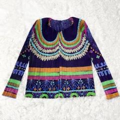 【試着のみ】PLEATS PLEASE カーディガン サイズ4 総柄