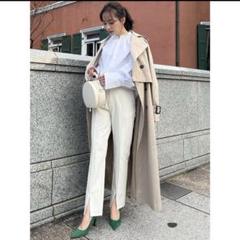 【美品】anuans スリムスリットパンツ　サイズM écru