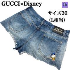 【希少 サイズL】グッチ ×ディズニー　ドナルドダック　ショートデニムパンツ 希少 サイズL】グッチ ×ディズニー ドナルドダック ショート