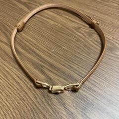 【美品】ゴールドバックル 細ベルト キャメルブラウン 上品デザイン