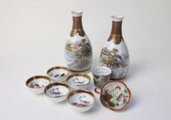 備前焼　へそ徳利　布袋様　恵比寿様　大黒様　美術品　酒器　花器　花入　茶道具 fg-57-26.JPG