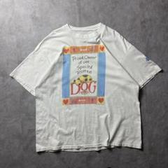 【入手困難】90s Kathy Davis アート 犬 Tシャツ メッセージ