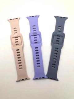 大特価⭐Apple Watch バンド シリコン くすみカラー 3本セット