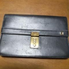 dunhill 黒 レザー クラッチバッグ