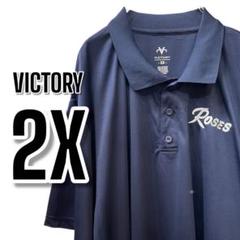 【758】VICTORY 大きめ ポロシャツ USA古着 半袖 スポーツ