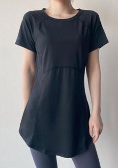 スポーツ ヨガウェア ジム ジムウェア 体型カバー Tシャツ 半袖 ピラティス