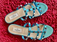 VALENTINO ターコイズ スタッズ ミュール