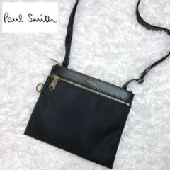 美品✨ポールスミス サコッシュ お財布ショルダーバッグ ブラックxカーキ