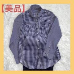 【美品】Bluebellブルーベルチェックシャツ ブルー 38