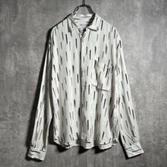 ▶︎【美品】ZARA｜ザラ，レーヨン100%，総柄，長袖シャツ