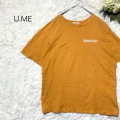 ユーミー　Ｔシャツ　カットソー　Ｆ　オレンジ色　半袖　ビッグイラスト