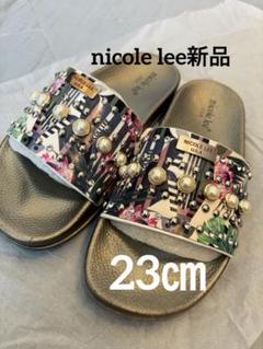 新品Nicole Lee ニコールリー フラワー パール　サンダル　6