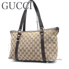 グッチ GGキャンバス トート ショルダー バッグ ビジネス 縦 FO373 グッチ GGキャンバス トート ショルダー バッグ ビジネス 縦 FO373