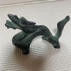 青銅　銅　龍　オブジェ　置物　アンティーク　骨董品 楽天市場】青銅器 西周 人面文 盛酒器 開運置物 出土品 高さ約