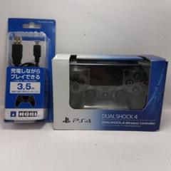 PS4 純正 DUALSHOCK4 箱・説明書付＋HORI製充電ケーブルセット2