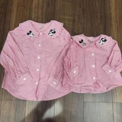 【petit main】ディズニーコラボ　襟刺繍　　ブラウス　シャツ　2点