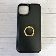 iPhone 14 財布型 ケース カード収納 レザー 背面カード入れ ブラック