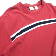 L.L. Bean エルエルビーン 赤 ボーダーライン デザイン T シャツ