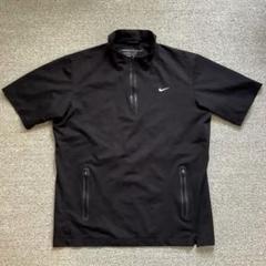 90s NIKE ナイキ ハーフジップ ポロシャツ グレー 半袖 Mサイズ