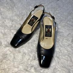 ミハマ エナメルコンビシューズ 23cm レザーパンプス