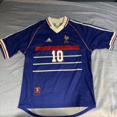 adidasフランス代表　02年　ジネディーヌ・ジダン　10番　ユニフォーム フランス代表 (-) サッカーユニフォーム SIZE 2XO ホワイト
