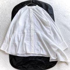 美品 23区 イレギュラーヘムシアーブラウス 24AW ホワイト 白 38 M