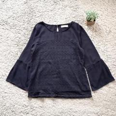 【any Sis】シフォンスリーブシャツ カットソー レース プルオーバー 上品