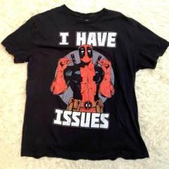 マーベル公式　デッドプール ビッグプリントTシャツ　アメコミ　US古着
