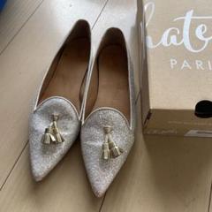 シャテル シューズ 39サイズ Chatelles(シャテル)シルバーラメ サイズ39 - メルカリ