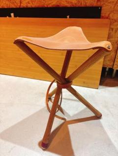 poler & woodFanlkレザー三角座面折りたたみ椅子① 期間限定値下げpoler & woodFanlkレザー三角座面折りたたみ椅子