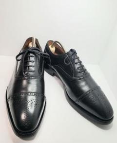 【はこぽす対応商品】 伊勢丹別注 GRAIN SCOTCH 25cm 黒 プレーントゥ 3484 - ドレス/ビジネス
