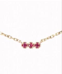 【agete CLASSIC】K14YG D0.02ct ルビー ネックレス agete CLASSIC】K14YG D0.02ct ルビー ネックレス