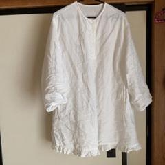 送料無料商品 |  公式 オンライン nest Robe メルカリ - 五分袖裾フリルチュニック 100%リネン トップス