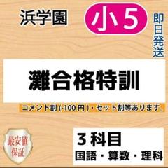 小5 灘中合格特訓 確認テスト 浜学園 - メルカリ
