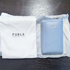 FURLA スマホショルダーバッグ ライトブルー