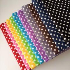 ダブルガーゼ生地 ドット柄【110cm×50cm】 10枚セット