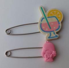 1976　リトルツインスターズ　フレッシュパンチ　ピン　サンリオ　レトロ　当時