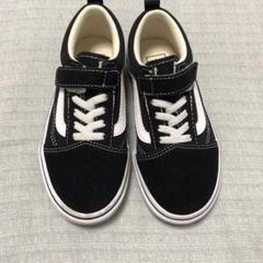 Vans V36CS ブラックスニーカー ベルクロ付き 18センチ