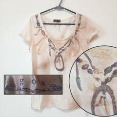 【Y2K】goa ゴア Tシャツ プリント 古着 90s フレンチスリーブ 夏
