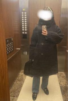 【mo】Acne studious ファネルネックコート　黒　32 mo様専用】Acne studious ファネルネックコート 黒 32 - メルカリ