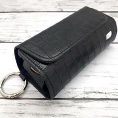 ●アイコス イルマ i ケース iqos iluma 用 カラビナ クロコ 黒K