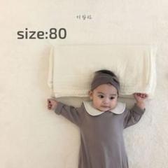 【ラスト1点】lala 丸襟ロンパース 80cm ベビー 韓国子供服
