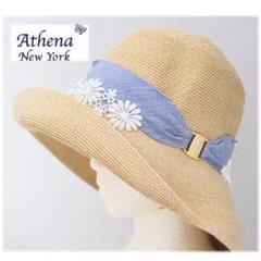 《アシーナ ニューヨーク》 新品 花柄刺繍 アマンダ ラフィアハット