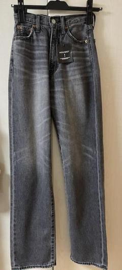 23 MOUSSY THIGH SLIT LOOSE STRAIGHT サイドカットデニム