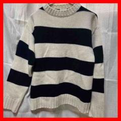 【未使用品☘️】メンズ　ニット　長袖　トップス　GU ボーダー　M おしゃれ