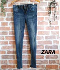 ZARA ダメージ加工 スキニーデニム ストレッチ