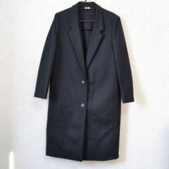 超美品　ユニクロ　黒 チェスターコート レディース ユニクロ公式 | ウールカシミヤチェスターコート