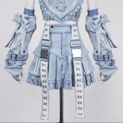 HIDOLATRAL THEODOL y2kデニムスカート　アームカバー　ブルー