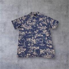 【希少】ラルフローレン アロハシャツ L カジキ柄 総柄 POLO